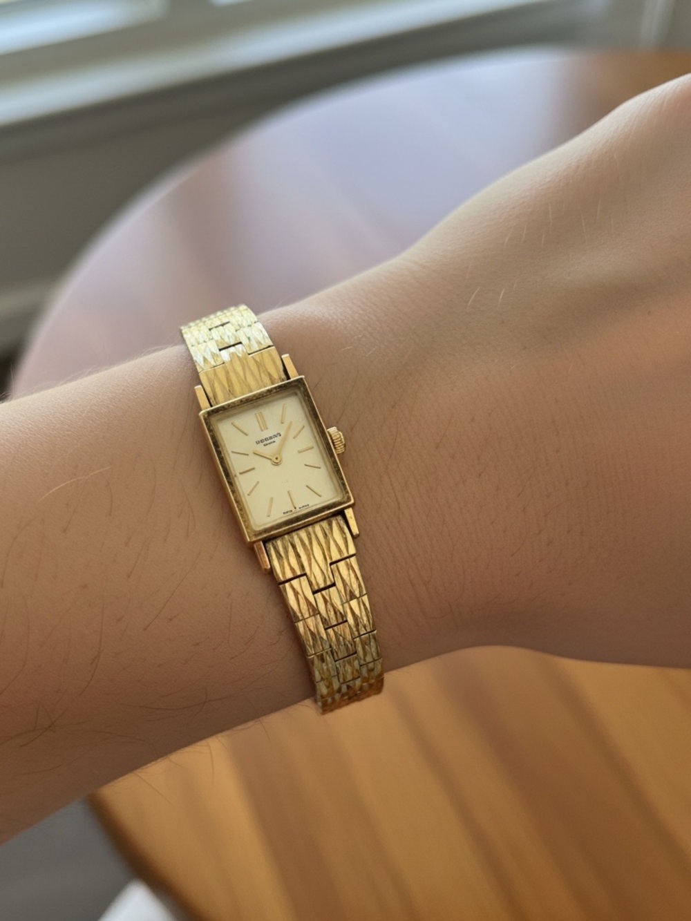 Vintage Seiko Gold Tone Rectangular Dress Watch 11-3040 SGP St. Steel